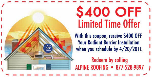 Radiant Barrier Installation Coupon Discount